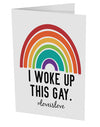 TooLoud I Woke Up This Gay 10 Pack of 5x7 Inch Side Fold Blank Greeting Cards-Greeting Cards-TooLoud-Davson Sales