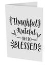TooLoud Thankful grateful oh so blessed 10 Pack of 5x7 Inch Side Fold Blank Greeting Cards-Greeting Cards-TooLoud-Davson Sales