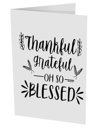 TooLoud Thankful grateful oh so blessed 10 Pack of 5x7 Inch Side Fold 