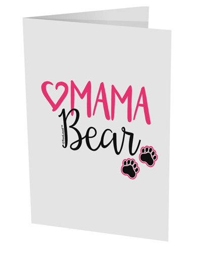 Mama Bear Paws 10 Pack of 5x7&#x22; Side Fold Blank Greeting Cards-Greeting Cards-TooLoud-White-Davson Sales