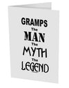 Gramps The Man The Myth The Legend 10 Pack of 5x7&#x22; Side Fold Blank Greeting Cards by TooLoud-TooLoud-White-Davson Sales