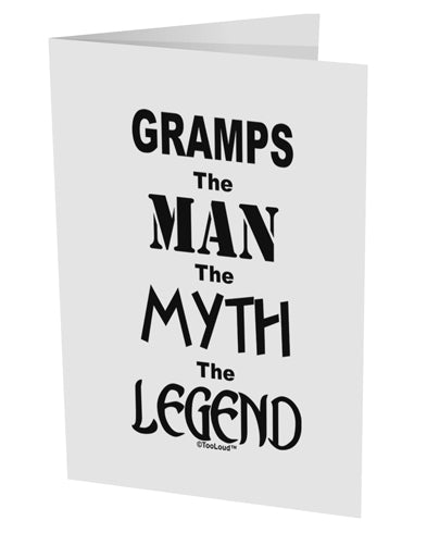 Gramps The Man The Myth The Legend 10 Pack of 5x7&#x22; Side Fold Blank Greeting Cards by TooLoud-TooLoud-White-Davson Sales