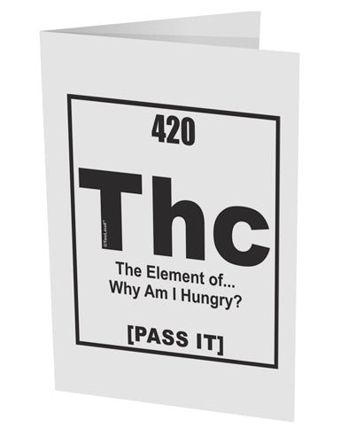 420 Element THC Funny Stoner 10 Pack of 5x7&#x22; Side Fold Blank Greeting Cards by TooLoud