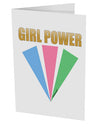 Girl Power Stripes 10 Pack of 5x7&#x22; Side Fold Blank Greeting Cards by TooLoud-Greeting Cards-TooLoud-White-Davson Sales