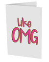 Like OMG 10 Pack of 5x7&#x22; Side Fold Blank Greeting Cards by TooLoud-Greeting Cards-TooLoud-White-Davson Sales