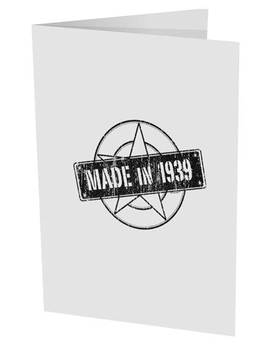 TooLoud 80th Birthday Made in 1939 10 Pack of 5x7 Inch Side Fold Blank Greeting Cards-Greeting Cards-TooLoud-Davson Sales
