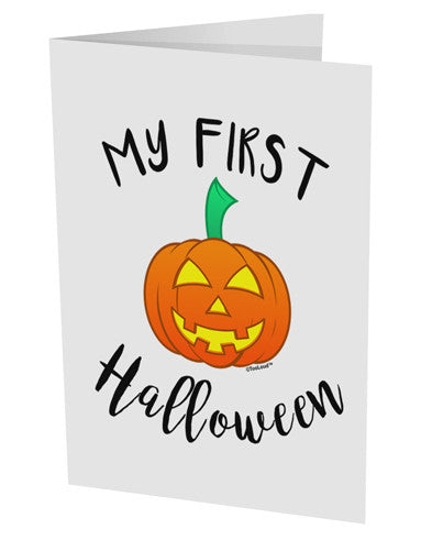 My First Halloween 10 Pack of 5x7&#x22; Side Fold Blank Greeting Cards by TooLoud-Greeting Cards-TooLoud-White-Davson Sales