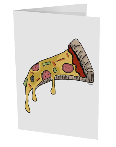 TooLoud Pizza Slice 10 Pack of 5x7 Inch Side Fold Blank Greeting Cards-Greeting Cards-TooLoud-Davson Sales