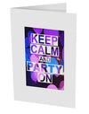 Keep Calm - Party Balloons 10 Pack of 5x7&#x22; Side Fold Blank Greeting Cards-Greeting Cards-TooLoud-White-Davson Sales