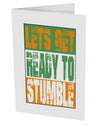 Lets Get Ready To Stumble 10 Pack of 5x7&#x22; Side Fold Blank Greeting Cards by TooLoud-TooLoud-White-Davson Sales