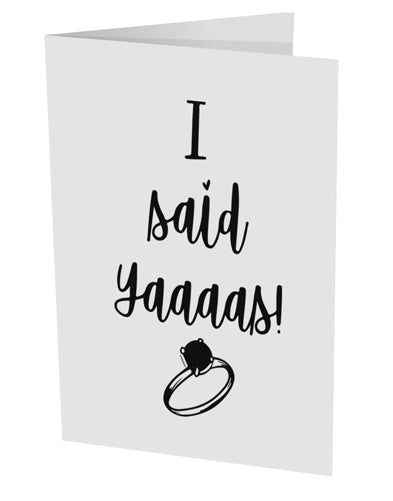 TooLoud I said Yaaas! 10 Pack of 5x7 Inch Side Fold Blank Greeting Cards-Greeting Cards-TooLoud-Davson Sales