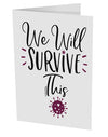 TooLoud We will Survive This 10 Pack of 5x7 Inch Side Fold Blank Greeting Cards-Greeting Cards-TooLoud-Davson Sales