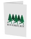 Run Forest Run Funny 10 Pack of 5x7&#x22; Side Fold Blank Greeting Cards by TooLoud-TooLoud-White-Davson Sales