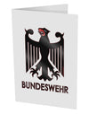 Bundeswehr Logo with Text 10 Pack of 5x7&#x22; Side Fold Blank Greeting Cards-Greeting Cards-TooLoud-White-Davson Sales