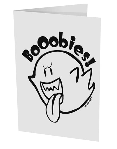 TooLoud Booobies 10 Pack of 5x7 Inch Side Fold Blank Greeting Cards-Greeting Cards-TooLoud-Davson Sales