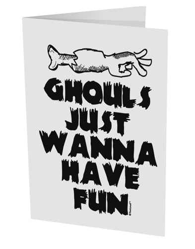TooLoud Ghouls Just Wanna Have Fun 10 Pack of 5x7 Inch Side Fold Blank