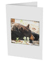 Laying Black Bear 10 Pack of 5x7&#x22; Side Fold Blank Greeting Cards-Greeting Cards-TooLoud-White-Davson Sales