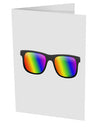 Pride Rainbow Lenses 10 Pack of 5x7&#x22; Side Fold Blank Greeting Cards by TooLoud-Greeting Cards-TooLoud-White-Davson Sales