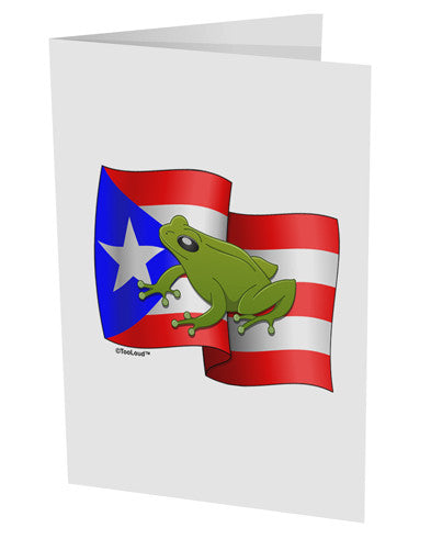 Puerto Rico Coqui 10 Pack of 5x7&#x22; Side Fold Blank Greeting Cards-Greeting Cards-TooLoud-White-Davson Sales