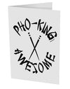 TooLoud PHO KING AWESOME, Funny Vietnamese Soup Vietnam Foodie 10 Pack of 5x7 Inch Side Fold Blank Greeting Cards-Greeting Cards-TooLoud-Davson Sales