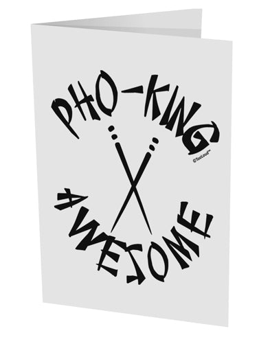 TooLoud PHO KING AWESOME, Funny Vietnamese Soup Vietnam Foodie 10 Pack of 5x7 Inch Side Fold Blank Greeting Cards-Greeting Cards-TooLoud-Davson Sales