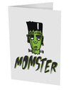 TooLoud Momster Frankenstein 10 Pack of 5x7 Inch Side Fold Blank Greeting Cards-Greeting Cards-TooLoud-Davson Sales