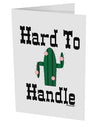 Hard To Handle Cactus 10 Pack of 5x7&#x22; Side Fold Blank Greeting Cards by TooLoud-TooLoud-White-Davson Sales