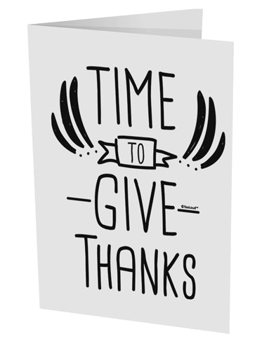 TooLoud Time to Give Thanks 10 Pack of 5x7 Inch Side Fold Blank Greeti