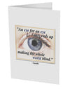 Eye For An Eye Gandhi 10 Pack of 5x7&#x22; Side Fold Blank Greeting Cards by TooLoud-Greeting Cards-TooLoud-White-Davson Sales