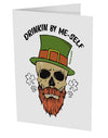 TooLoud Drinking By Me-Self 10 Pack of 5x7 Inch Side Fold Blank Greeti