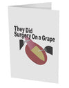 They Did Surgery On a Grape 10 Pack of 5x7&#x22; Side Fold Blank Greeting Cards by TooLoud-TooLoud-White-Davson Sales