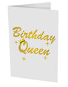 Birthday Queen Text 10 Pack of 5x7&#x22; Side Fold Blank Greeting Cards by TooLoud-TooLoud-White-Davson Sales