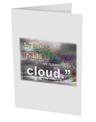 Rainbow in Cloud M Angelou 10 Pack of 5x7&#x22; Side Fold Blank Greeting Cards by TooLoud-Greeting Cards-TooLoud-White-Davson Sales