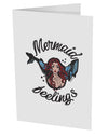 TooLoud Mermaid Feelings 10 Pack of 5x7 Inch Side Fold Blank Greeting Cards-Greeting Cards-TooLoud-Davson Sales