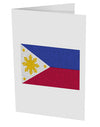 TooLoud Distressed Philippines Flag 10 Pack of 5x7" Side Fold Blank Greeting Cards-Greeting Cards-TooLoud-Davson Sales