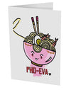 TooLoud Matching Pho Eva Pink Pho Bowl 10 Pack of 5x7 Inch Side Fold Blank Greeting Cards-Greeting Cards-TooLoud-Davson Sales