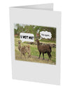 Angry Standing Llamas 10 Pack of 5x7&#x22; Side Fold Blank Greeting Cards by TooLoud
