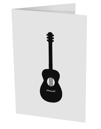 Acoustic Guitar Cool Musician 10 Pack of 5x7&#x22; Side Fold Blank Greeting Cards by TooLoud