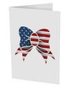 Patriotic Bow 10 Pack of 5x7&#x22; Side Fold Blank Greeting Cards-Greeting Cards-TooLoud-White-Davson Sales