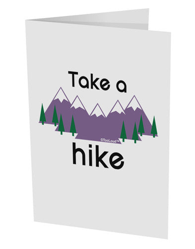 Take a Hike 10 Pack of 5x7" Side Fold Blank Greeting Cards-Greeting Cards-TooLoud-Davson Sales