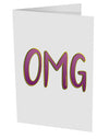OMG 10 Pack of 5x7&#x22; Side Fold Blank Greeting Cards by TooLoud-Greeting Cards-TooLoud-White-Davson Sales