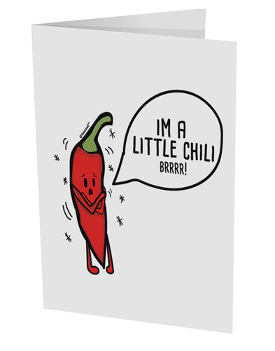 TooLoud I'm a Little Chilli 10 Pack of 5x7 Inch Side Fold Blank Greeting Cards-Greeting Cards-TooLoud-Davson Sales