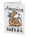 TooLoud America is Strong We will Overcome This 10 Pack of 5x7 Inch Side Fold Blank Greeting Cards-Greeting Cards-TooLoud-Davson Sales