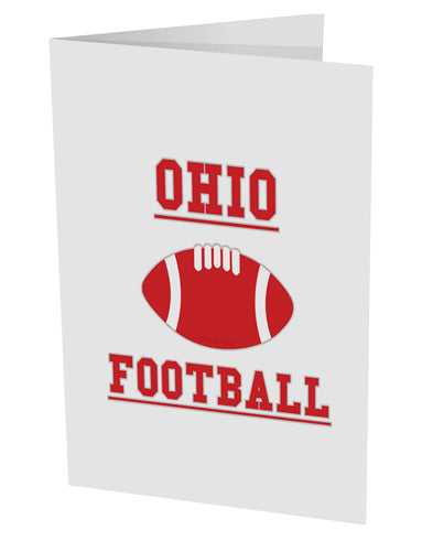 Ohio Football 10 Pack of 5x7&#x22; Side Fold Blank Greeting Cards by TooLoud-TooLoud-White-Davson Sales