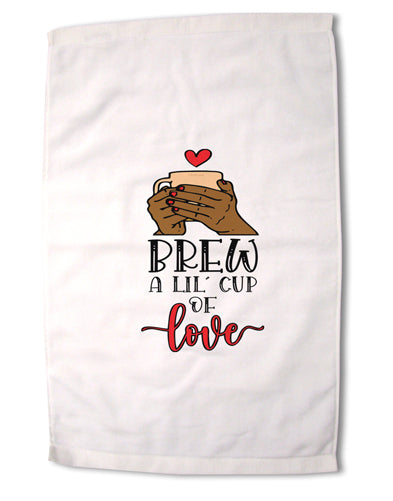 Brew a lil cup of love Premium Cotton Sport Towel 11 Inch x 22 Inch-Sport Towel-TooLoud-Davson Sales