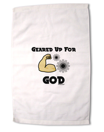 Geared Up For God Premium Cotton Sport Towel 16 x 22 Inch by TooLoud-Sport Towel-TooLoud-16x25"-Davson Sales