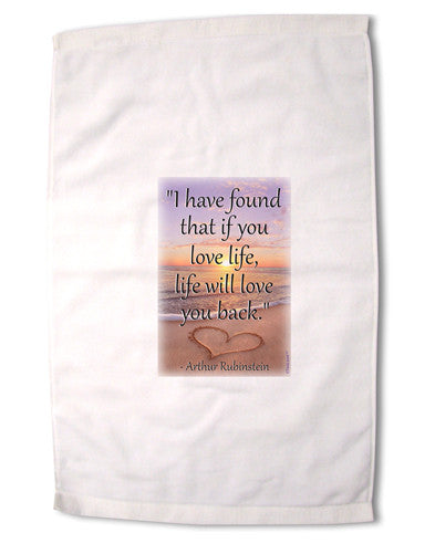 Life Will Love You Back Premium Cotton Sport Towel 16 x 22 Inch by TooLoud-Sport Towel-TooLoud-16x25"-Davson Sales