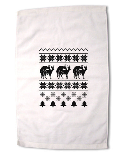 Humping Gay Reindeer Premium Cotton Sport Towel 16 x 22 Inch-Sport Towel-TooLoud-16x25"-Davson Sales