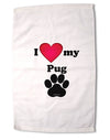 I Heart My Pug Premium Cotton Sport Towel 16 x 22 Inch by TooLoud-Sport Towel-TooLoud-16x25"-Davson Sales