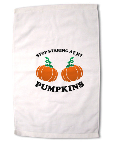 Stop Staring At My Pumpkins Premium Cotton Sport Towel 16 x 22 Inch by TooLoud-Sport Towel-TooLoud-16x25"-Davson Sales